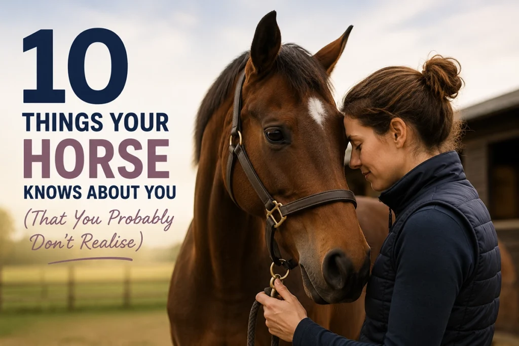 Image of horse with owner