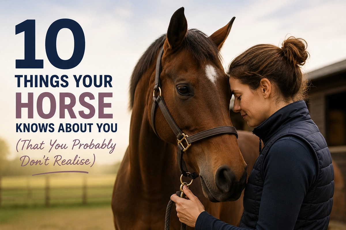 Image of horse with owner