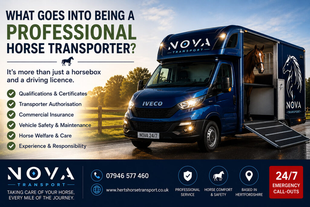 Professional horse transporter and horsebox